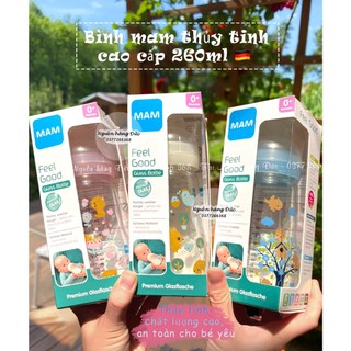 Bình sữa MAM thủy tinh nội địa Đức 170ml, 260ml - Nguồn hàng Đức