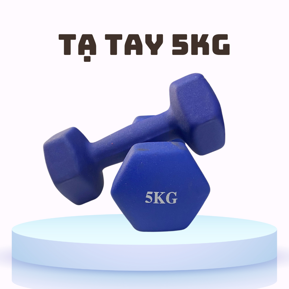 Tạ tay nam nữ lõi gang đặc bọc cao su tập gym yoga chống trơn trượt, xước vỡ sàn 1kg - 2kg