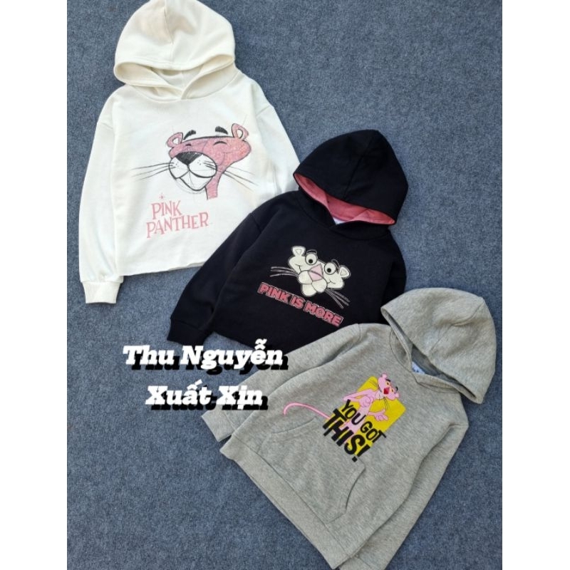 Áo nỉ bé gái Pink panther nhiều màu