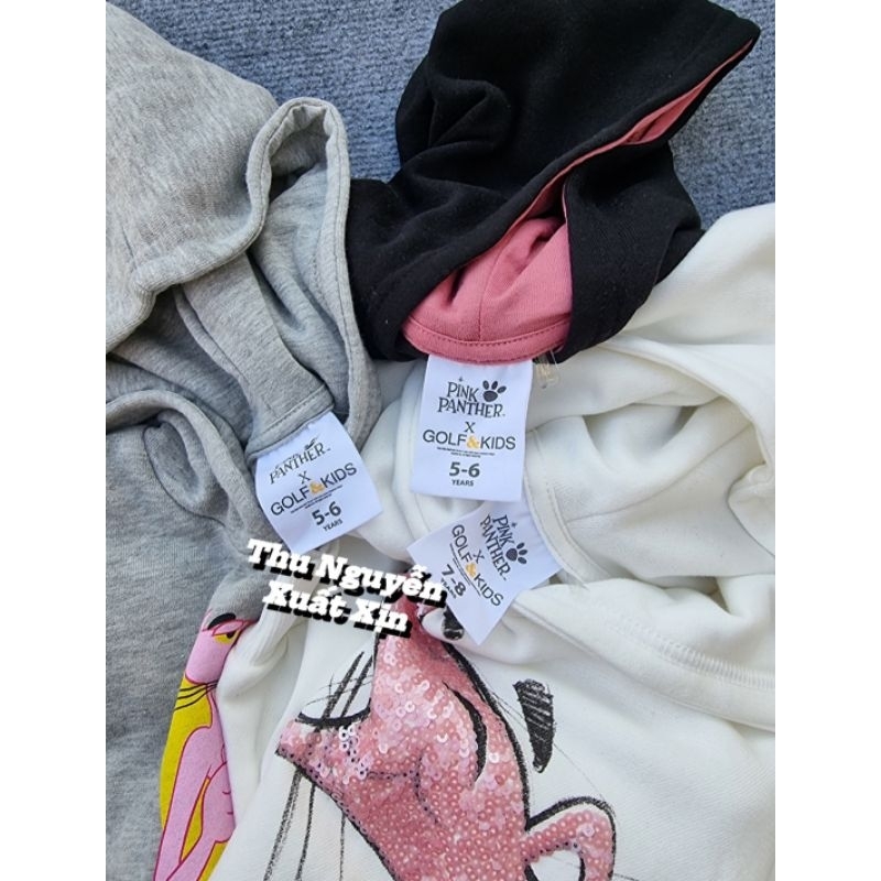 Áo nỉ bé gái Pink panther nhiều màu