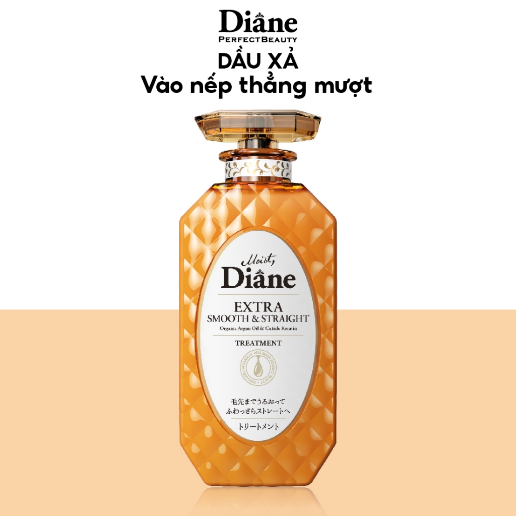 Dầu xả vào nếp thẳng mượt Moist Diane Extra Straight 450ml