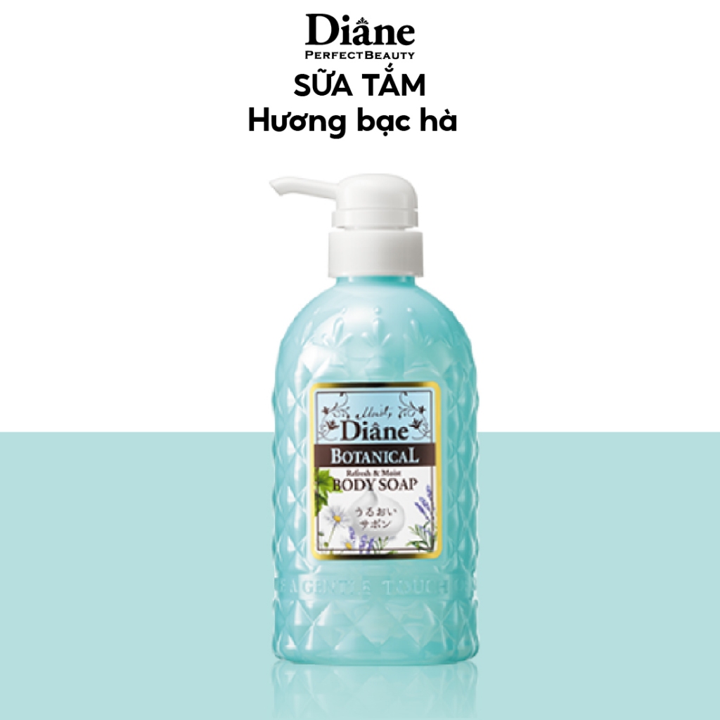 Sữa tắm Moist Diane Botanical Refresh & Moist (hương bạc hà) - 500ml