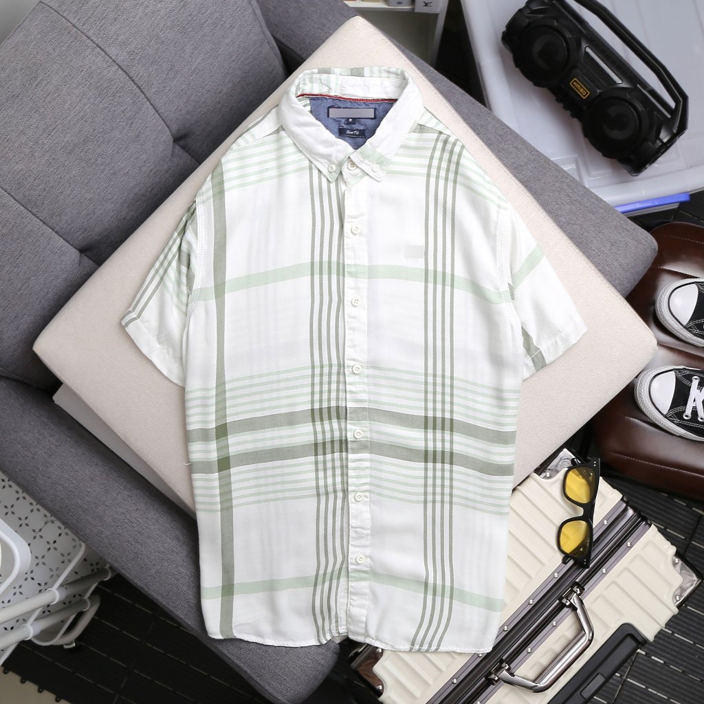 Áo Sơmi Tay Ngắn/ Tay Dài Caro Không túi CRTD01