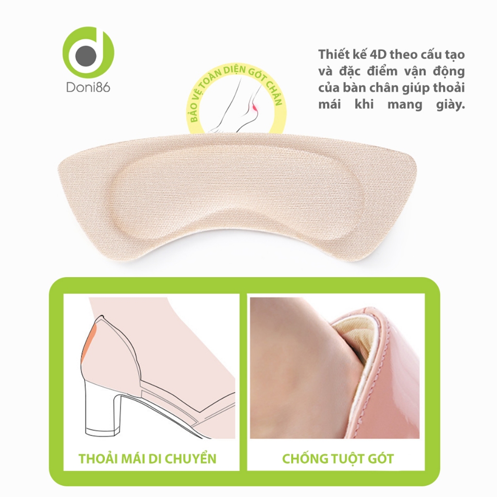 MIÊNG LÓT GÓT GIÀY ÊM CHÂN 4D CHỐNG TRẦY, CHỐNG TRƯỢT DÀNH CHO NAM VÀ NỮ - DONI86 - PK53