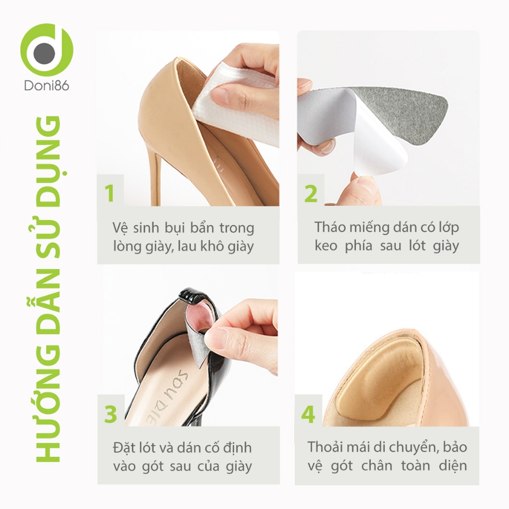 MIÊNG LÓT GÓT GIÀY ÊM CHÂN 4D CHỐNG TRẦY, CHỐNG TRƯỢT DÀNH CHO NAM VÀ NỮ - DONI86 - PK53