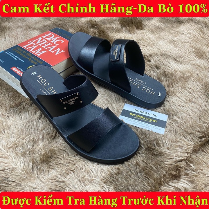 Dép quai hậu nam đế massage êm ái da bò nhập khẩu bảo hành 12 tháng HQ865