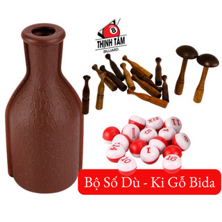 Bộ số dù - ki gỗ - hồ lô bida dù, bi-a dù