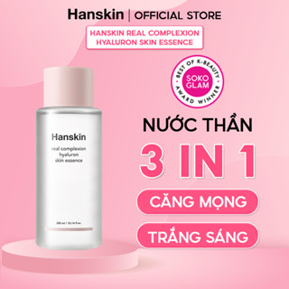 Nước Hoa Hồng Dưỡng Ẩm HANSKIN REAL COMPLEXION HYALURON SKIN ESSENCE 300ml