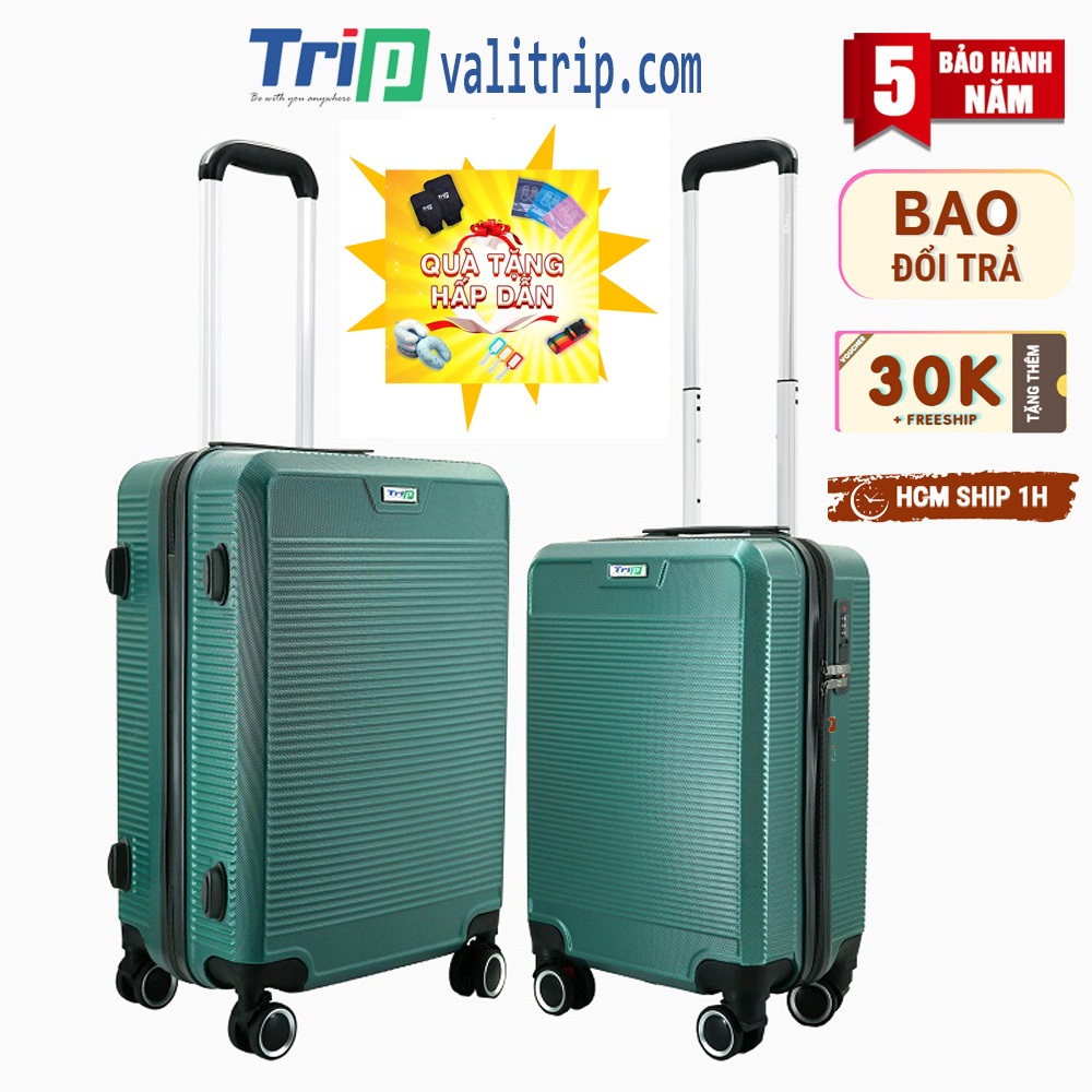 Bộ 2 vali nhựa TRIP P808 size 20inch + 22inch bảo hành 5 năm chính hãng