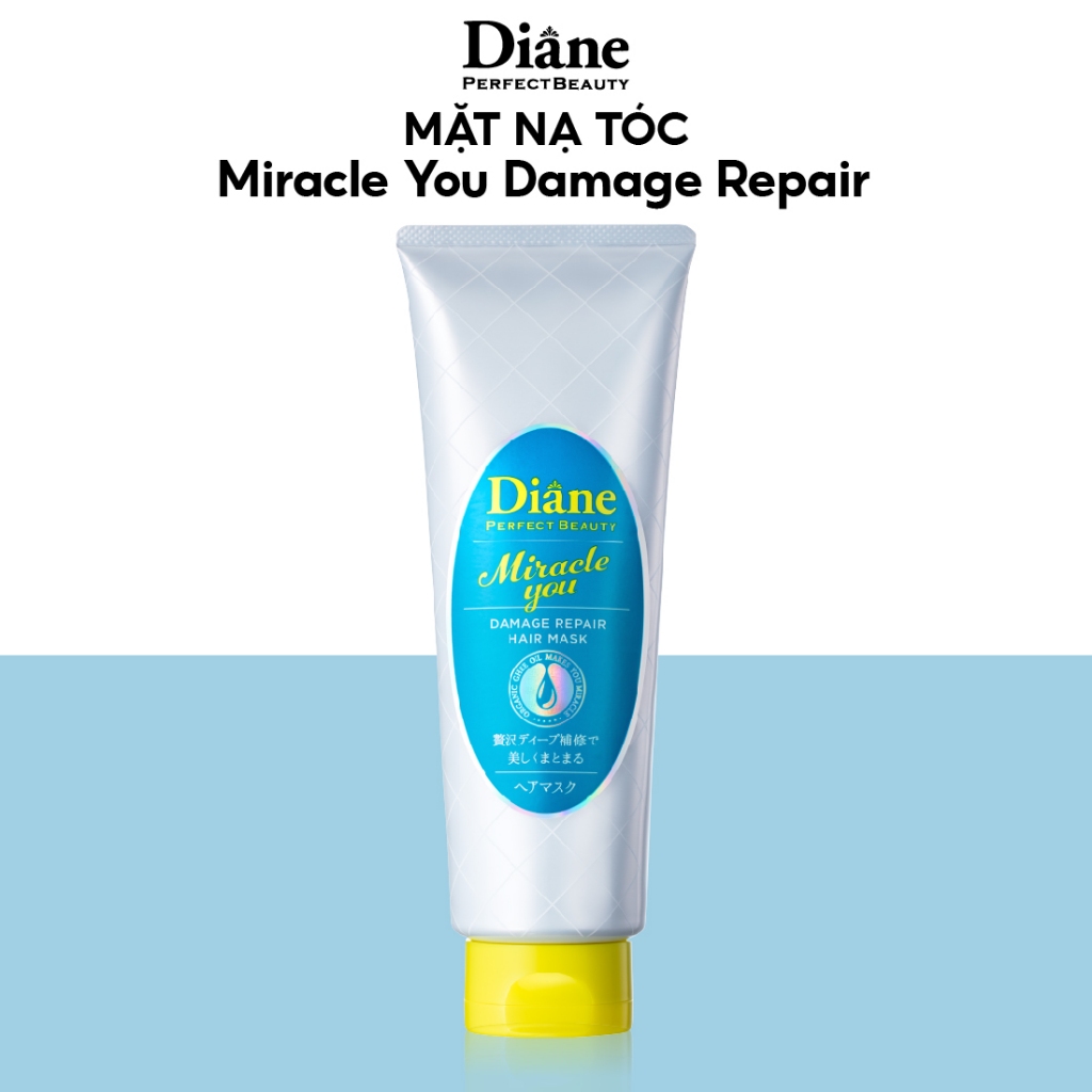 Mặt nạ tóc dành cho tóc hư tổn nặng Moist Diane Extra Damage Repair, nhuộm tẩy Diane Miracle You Damage Repair Hair Mask