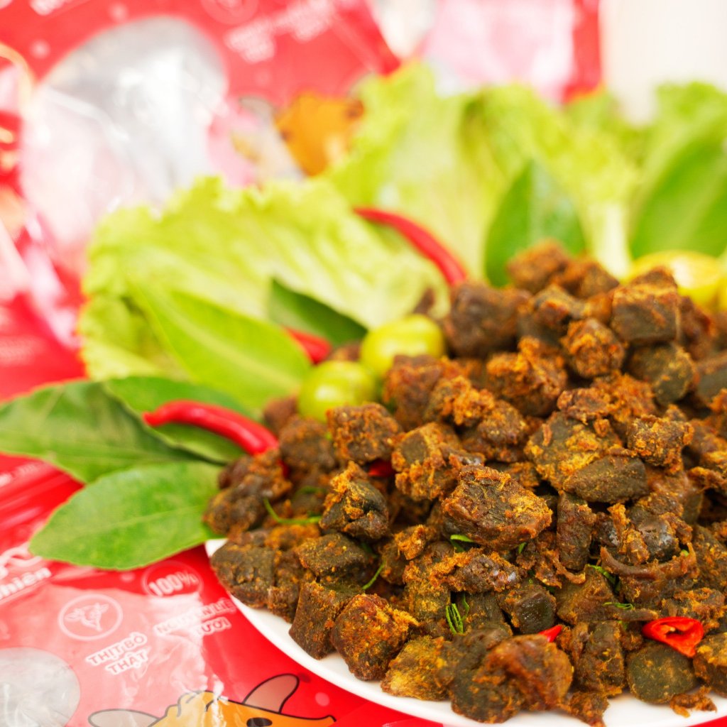 Bò khô cắt viên vị cay chính hãng Annalala thơm ngon đậm vị gói 100g