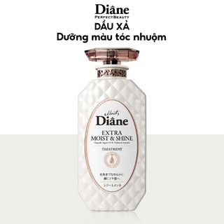 Dầu Xả Phục Hồi Tóc Sáng Bóng Moist Diane Extra Shine 450ml dành cho mái tóc khô, xỉn màu, không mượt.