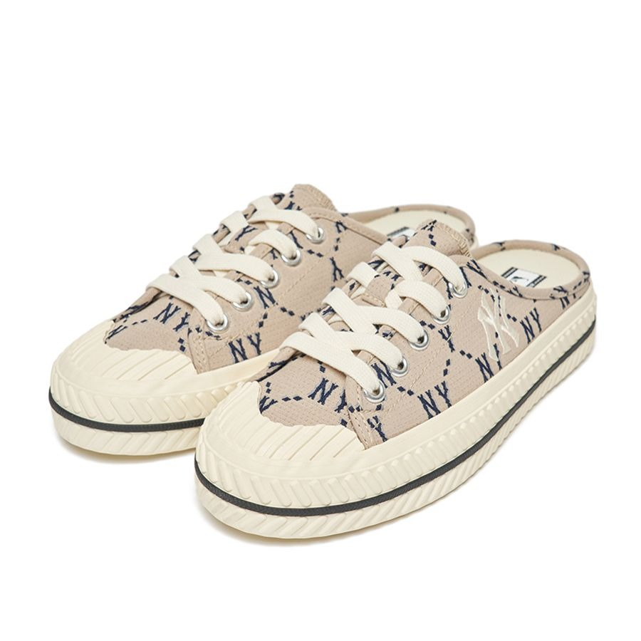 Giày MLB Playball Mule Dia Monogram New York Yankees - ĐEN