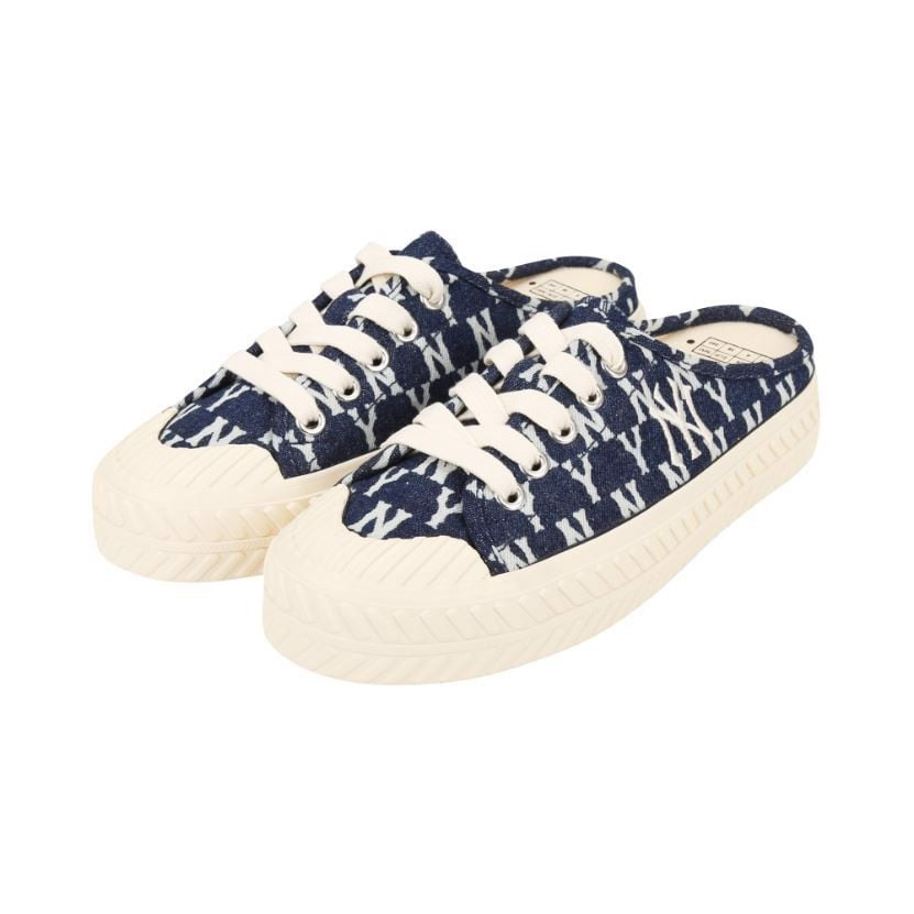 Giày MLB Playball Mule Dia Monogram New York Yankees - ĐEN
