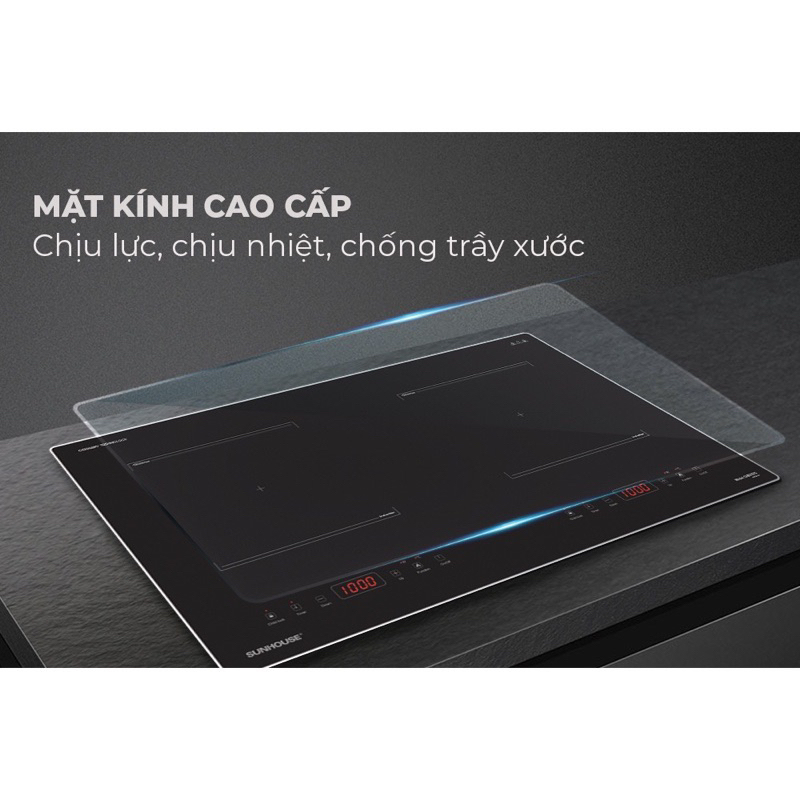 Bếp đôi điện từ SUNHOUSE SHB9101S