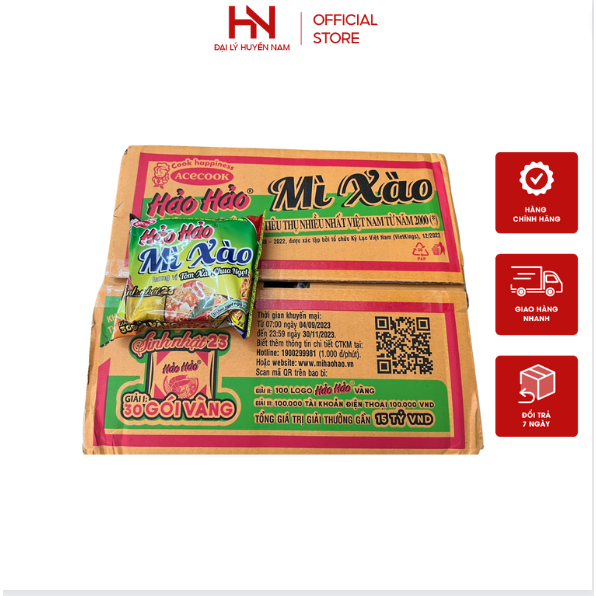 Thùng Mì Hảo Hảo Xào Tôm Chua Ngọt 30 Gói x 75g Date mới nhất