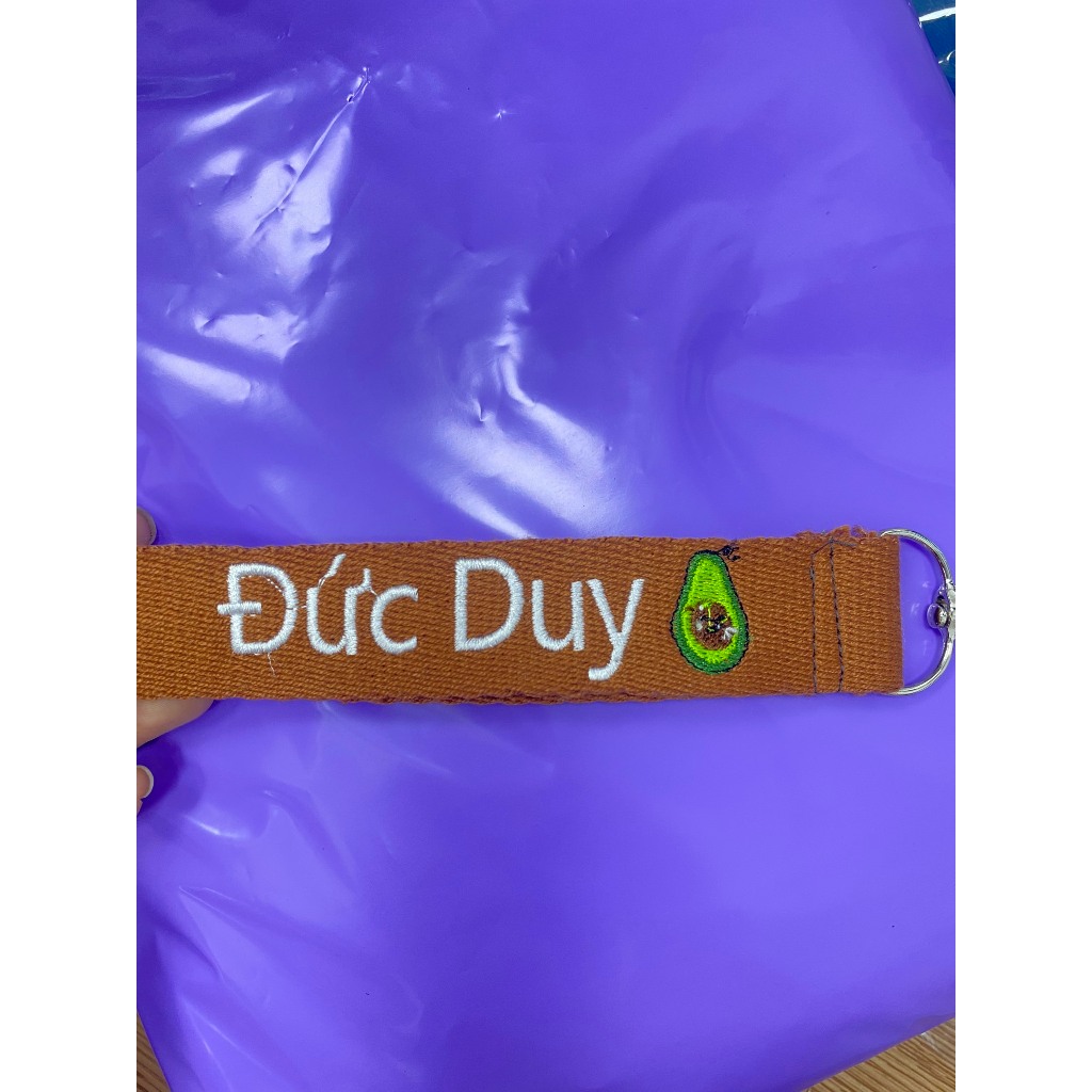 Nametag THÊU TÊN theo yêu cầu Treo Balo Túi Xách