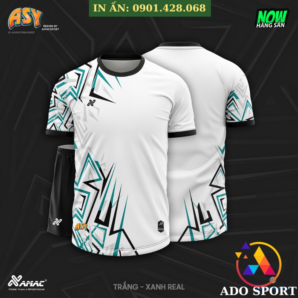 Bộ quần áo bóng đá, đồ đá banh, bộ đồ thể thao Amac Asy không gây mùi cơ thể Ado Sport