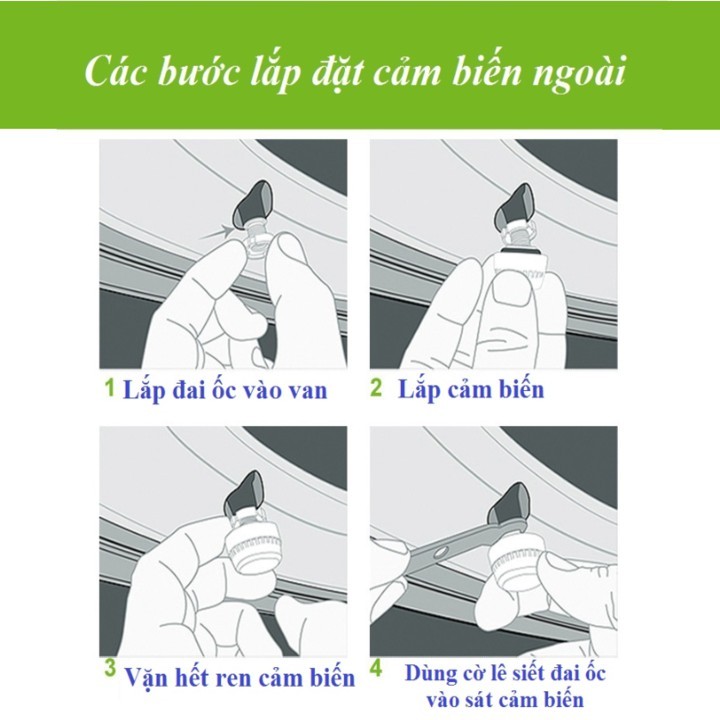 Cảm biến áp suất ô tô - Cảm biến lốp van ngoài TPMS, Màn hình LED, thiết kế nhỏ gọn - BH toàn quốc