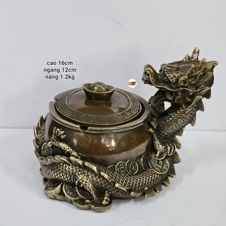 Gạt tàn rồng bằng đồng phong thuỷ