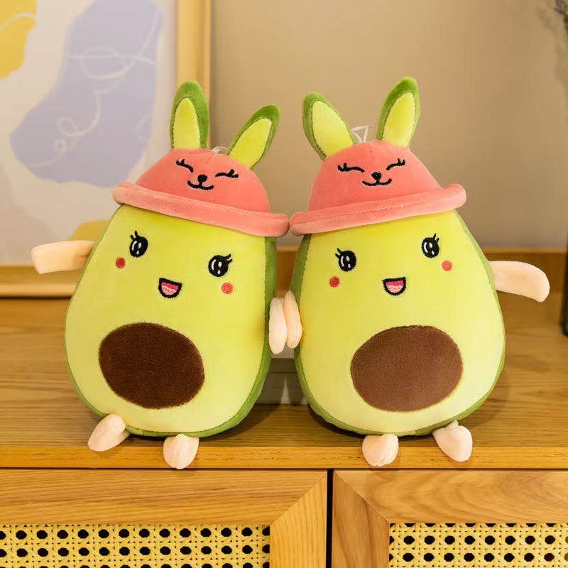 Gấu Bông Bơ Bông Mũ Thỏ Mềm Mịn Đáng Yêu Quà Tặng Cao Cấp