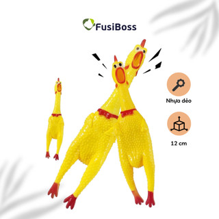 Đồ chơi cho chó mèo hình con gà phát ra tiếng kêu - fusiboss