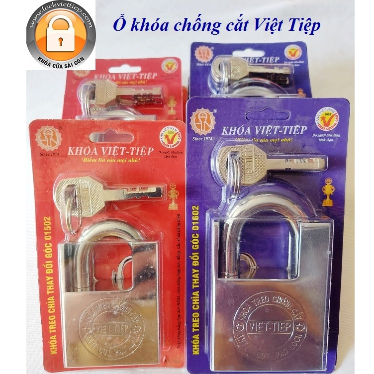 Ổ KHÓA CHỐNG CẮT, GỌNG LỚN VIỆT TIỆP LOẠI 50MM VÀ 60MM