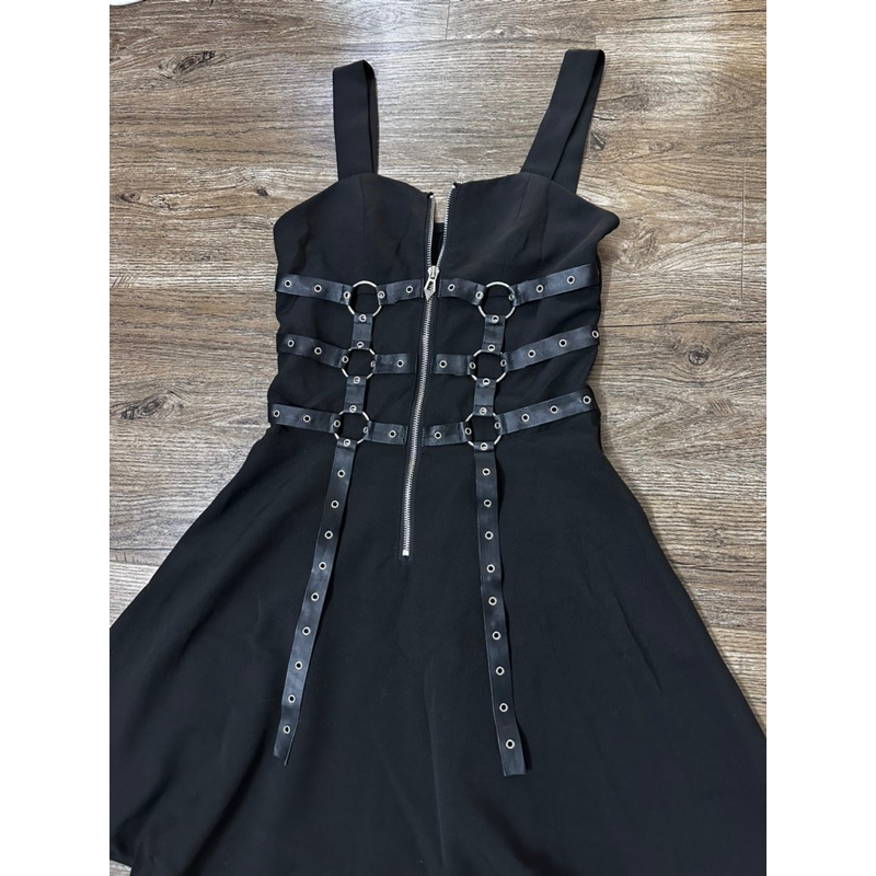 Váy đầm hai dây phong cách gothic, punk rock