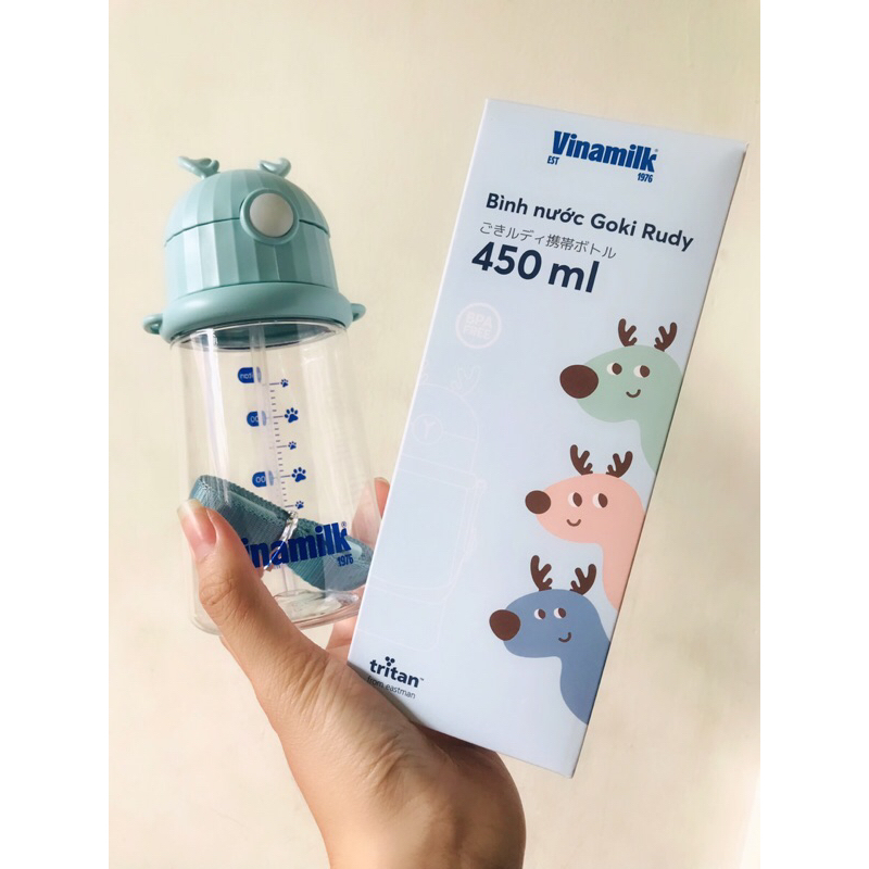 Bình Nước Cho Bé Inochi Goky Rudy 450ML - Nhựa Tritan An Toàn