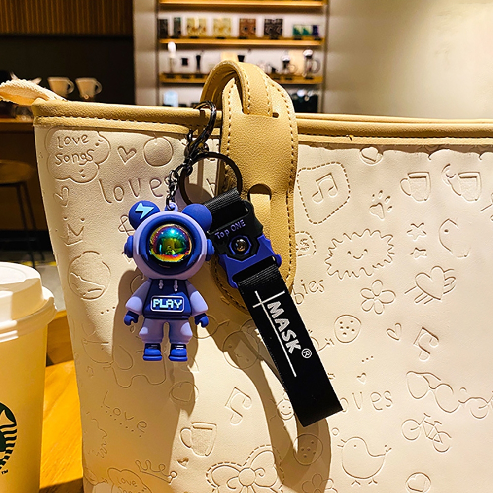 Móc chìa khóa phi hành gia cute YINDIAO MK1 đáng yêu dễ thương cho cặp đôi decor dây cao su làm quà lưu niệm