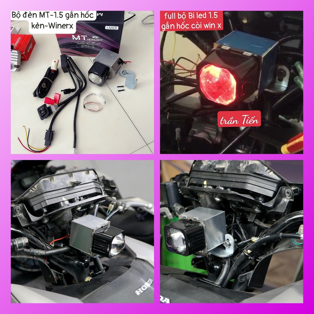 Combo bi cầu bi led MT 1.5.cho winerx