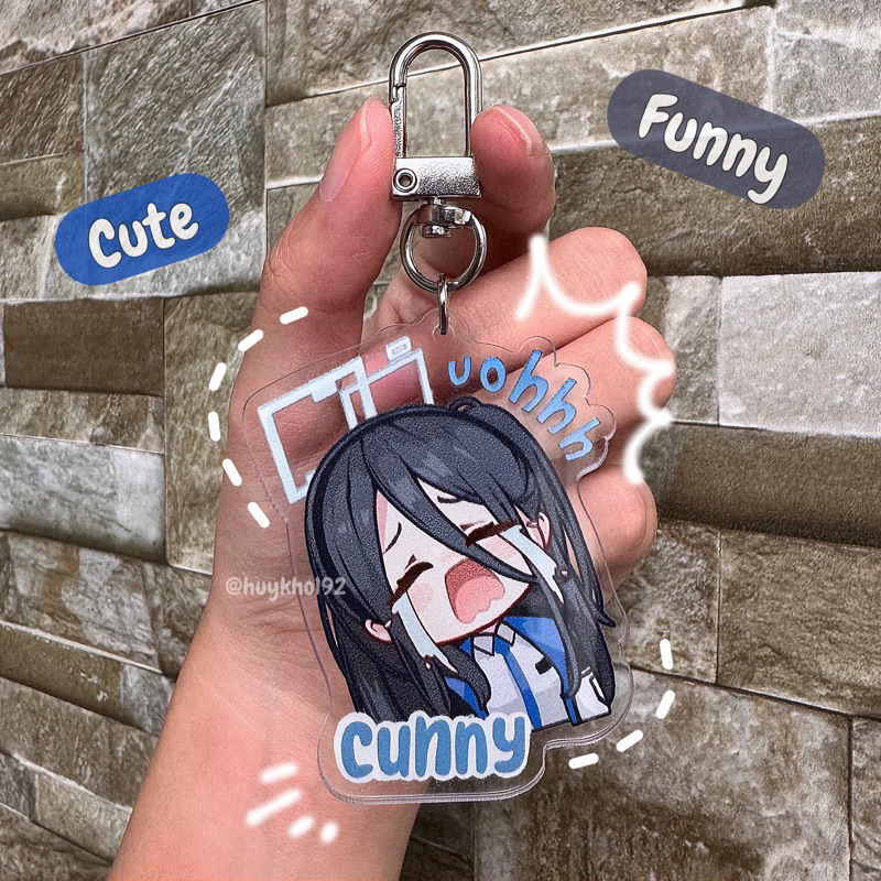Móc khoá keychain trò chơi game Lưu Trữ Xanh Blue Archive