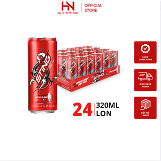 Nước tăng lực sting hương vị dâu tây đỏ 320ml / 1 lon