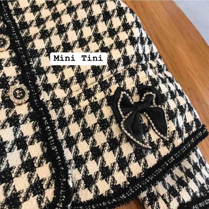 Áo tweed kê bé gái 120-160cm