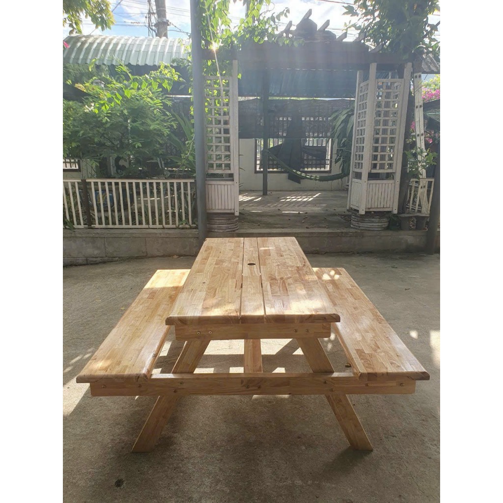 Bộ bàn ghế gỗ ngoài trời bàn ghế BBQ sân vườn