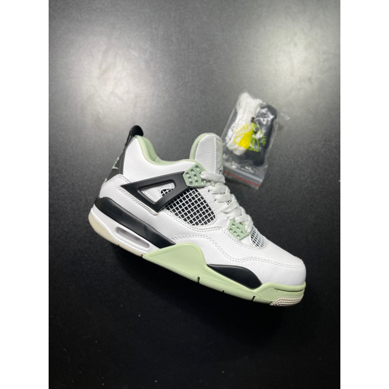 GIÀY JD4 RETRO SEAFOAM WHITE GREEN BLACK CAO CẤP