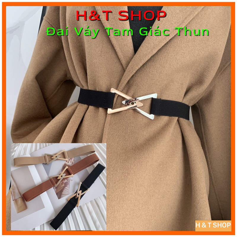 Thắt Lưng Váy, Nịt Váy Hình Tam Giác Phối Thun Co giãn - H&T SHOP