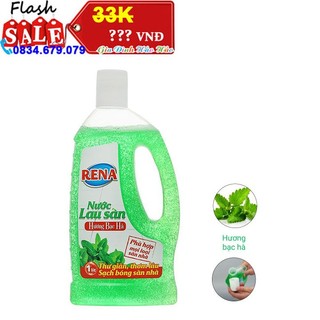 Nước lau sàn Rena hương bạc hà - Chai 1 lít