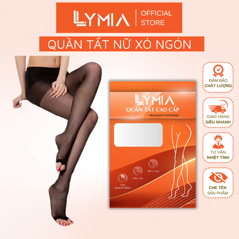 Quần Tất Giấy Da Chân Nữ LYMIA Xỏ Ngón, Hở Mũi Chân Chống Nắng Che Khuyết Điểm Cao Cấp QT29