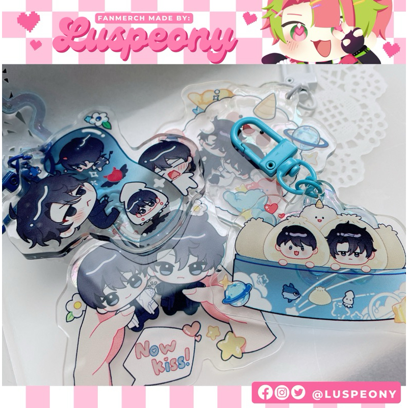 [ORV] Keychain/ Móc khoá mica nền màu 6cm Joongdok