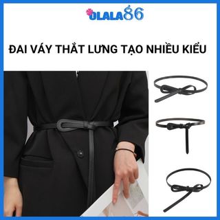 Thắt lưng, dây nịt,thắt đai váy tạo kiểu cho nữ màu đen olala 86