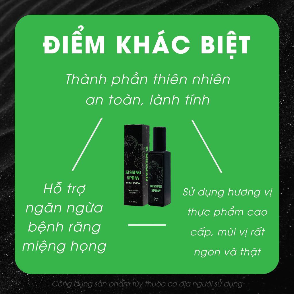 Xịt Thơm Miệng Kissing Spray Vị Cafe Cốt Dừa Nguyên Bản MILIAMAN