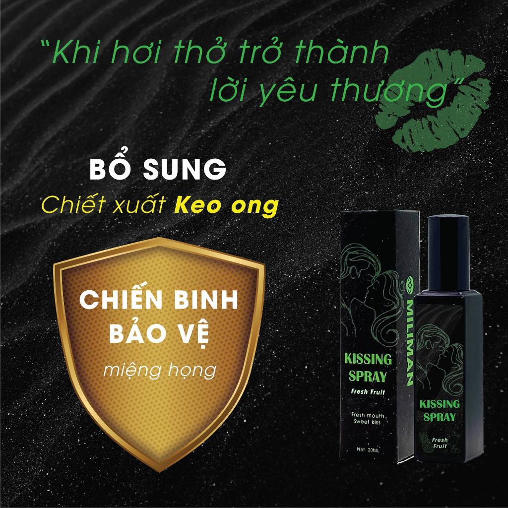 Xịt Thơm Miệng Kissing Spray Vị Cafe Cốt Dừa Nguyên Bản MILIAMAN