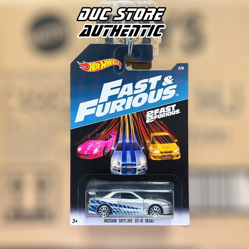Ducstore.vn Xe mô hình DWF69 Hot Wheels Nissan Skyline GT-R R34 - Fast & Furious 2017