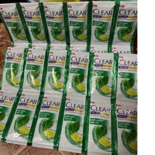 Combo 6 Dầu gội Clear Sạch gàu Mát lạnh bạc hà gói 6g