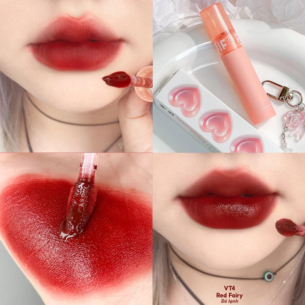 Combo 2 Son Tint Bóng FOIF Juicy Fit Tint 3g + Son Kem Lì FOIF Daily Velvet Tint 3g