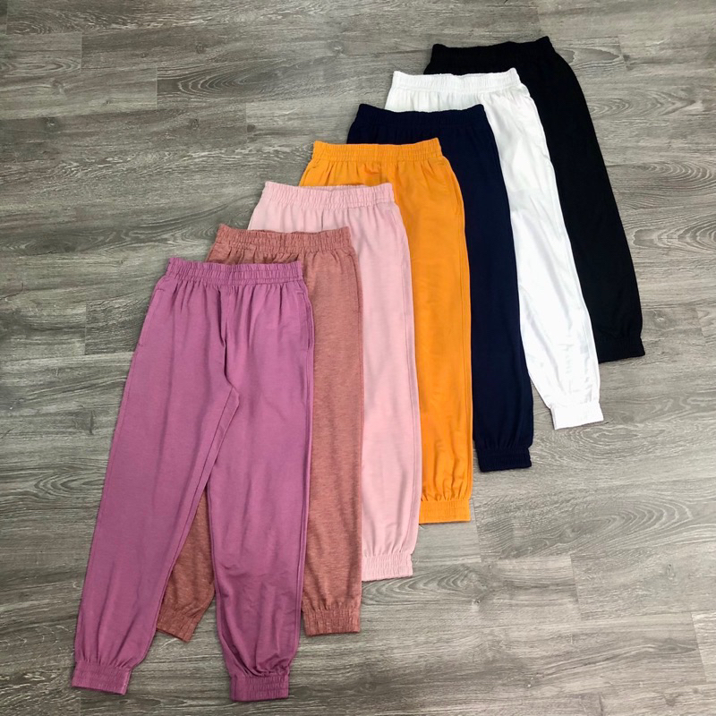 AnDi.vnxk Quần jogger nữ thun dây rút có túi