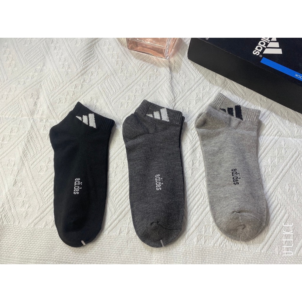Tất vớ nam nữ cổ ngắn - Hộp 5 đôi Tất vớ ADIDAS thông hơi, kháng khuẩn, chống hôi