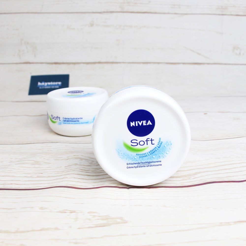 kem dưỡng ẩm body nivea soft 200ml chuyên sâu giúp trắng da,cấp ẩm