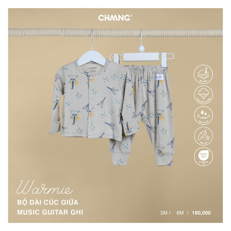 Chaang bộ dài tay cho bé sơ sinh Chaang Music AW23